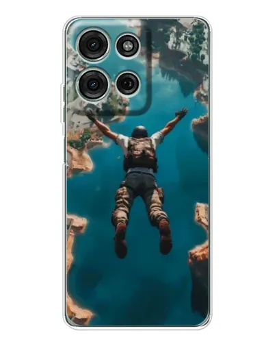 Чехол для Motorola Moto G75 с картинкой «PUBG — свободное падение»