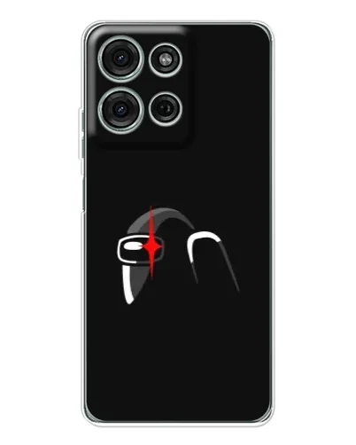 Чехол для Motorola Moto G75 с картинкой «Among Us шлем»