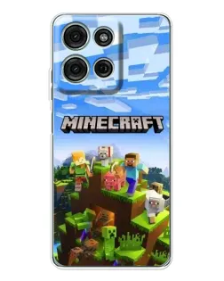 Чехол для Motorola Moto G75 с картинкой «Minecraft классический мир» Чехол для Motorola Moto G75 с картинкой «Minecraft классический мир»