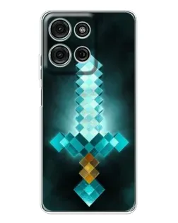 Чехол для Motorola Moto G75 с картинкой «Алмазный меч неон» Чехол для Motorola Moto G75 с картинкой «Алмазный меч неон»