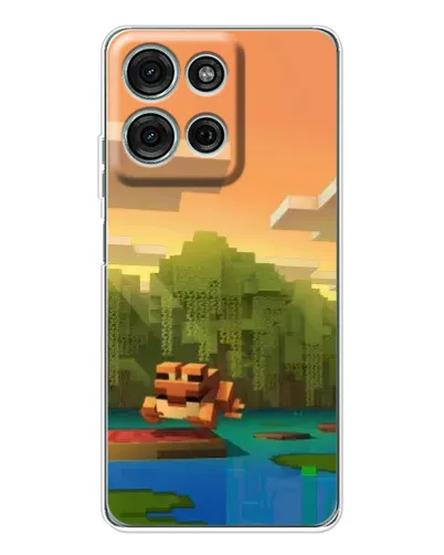 Чехол для Motorola Moto G75 с картинкой «Майнкрафт закат солнца» Чехол для Motorola Moto G75 с картинкой «Майнкрафт закат солнца»