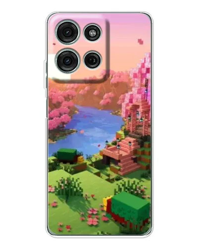 Чехол для Motorola Moto G75 с картинкой «Розовое дерево Minecraft» Чехол для Motorola Moto G75 с картинкой «Розовое дерево Minecraft»