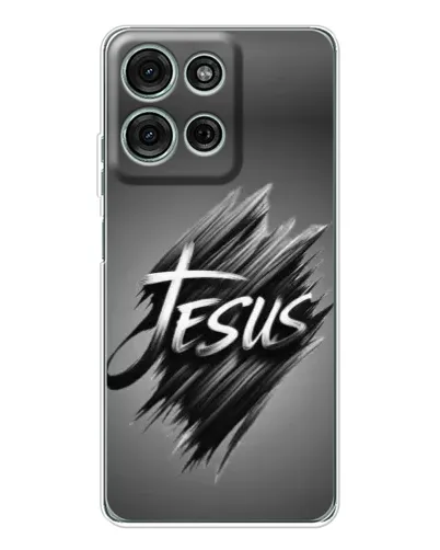 Чехол для Motorola Moto G75 с картинкой «Надпись Jesus Graffiti»