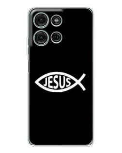 Чехол для Motorola Moto G75 с картинкой «Классический Jesus»