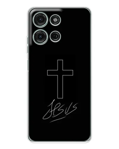 Чохол для Motorola Moto G75 з картинкою «Графічний хрест Jesus» Чохол для Motorola Moto G75 з картинкою «Графічний хрест Jesus»