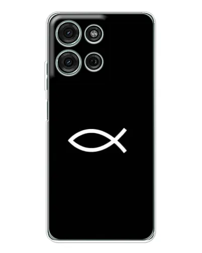 Чохол для Motorola Moto G75 з картинкою «Символ риби Jesus» Чохол для Motorola Moto G75 з картинкою «Символ риби Jesus»