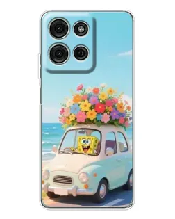 Чехол для Motorola Moto G75 с картинкой «Автомобильное путешествие»
