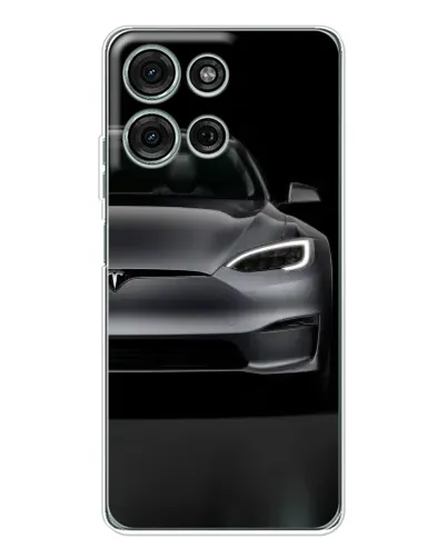 Чехол для Motorola Moto G75 с картинкой «Tesla Model S Look»