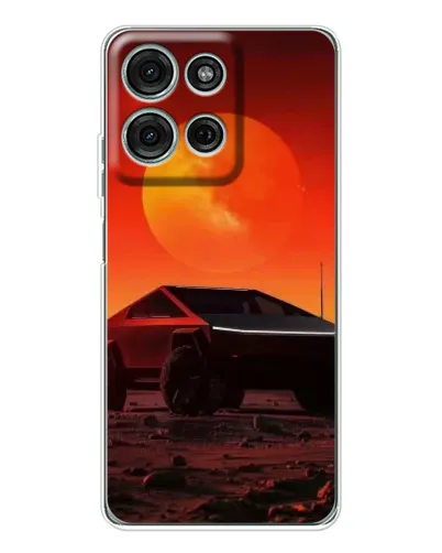 Чехол для Motorola Moto G75 с картинкой «Cybertruck на Марсе»