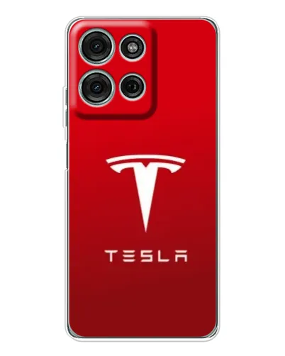 Чехол для Motorola Moto G75 с картинкой «Tesla Red Classic»