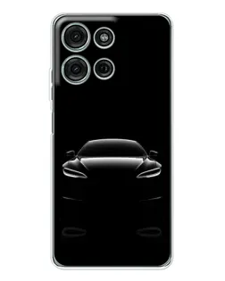 Чехол для Motorola Moto G75 с картинкой «Силуэт Tesla Night»