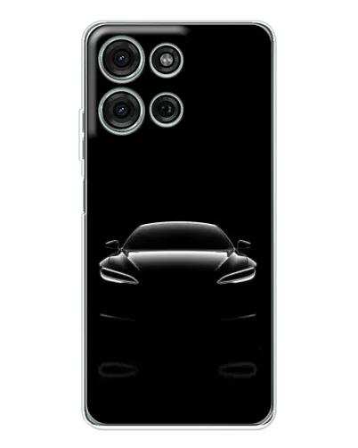 Чехол для Motorola Moto G75 с картинкой «Силуэт Tesla Night»