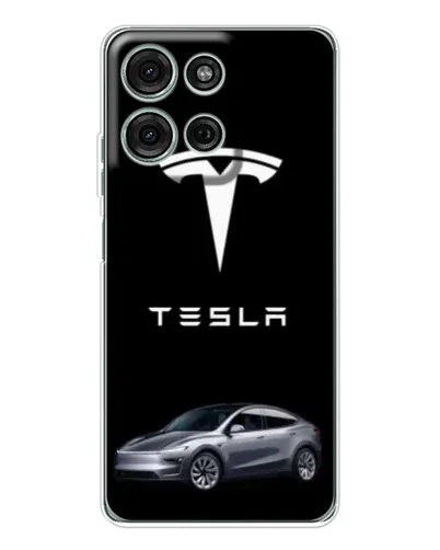 Чехол для Motorola Moto G75 с картинкой «Tesla Model Y»