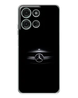 Чехол для Motorola Moto G75 с картинкой «Mercedes — абстрактные линии»