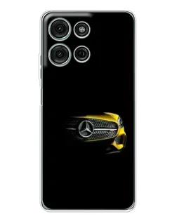Чехол для Motorola Moto G75 с картинкой «Mercedes — ретро стиль»