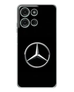 Чехол для Motorola Moto G75 с картинкой «Mercedes классический лого»