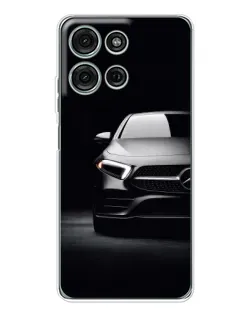 Чехол для Motorola Moto G75 с картинкой «Свет фар Mercedes»