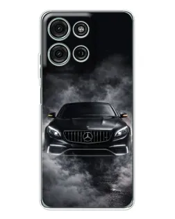 Чехол для Motorola Moto G75 с картинкой «Mercedes в дыму»