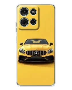 Чехол для Motorola Moto G75 с картинкой «Желтый Mercedes GT»