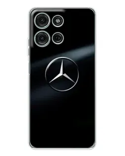 Чохол для Motorola Moto G75 з картинкою «Mercedes на металі»