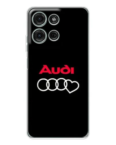 Чехол для Motorola Moto G75 с картинкой «Логотип Audi Heart»