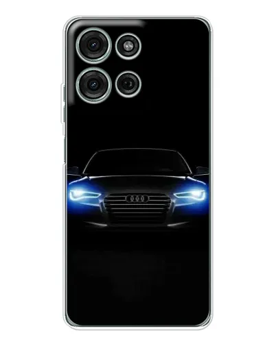 Чехол для Motorola Moto G75 с картинкой «Audi в неоне»