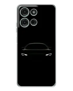 Чехол для Motorola Moto G75 с картинкой «Взгляд Audi в темноте»
