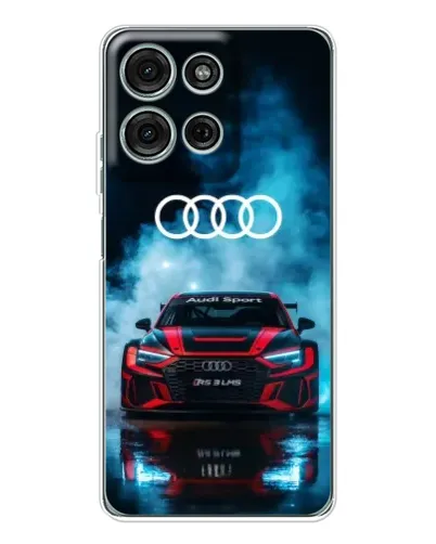 Чехол для Motorola Moto G75 с картинкой «Audi Sport — неон»