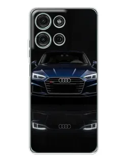 Чехол для Motorola Moto G75 с картинкой «Audi — ночное отражение»