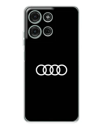 Чехол для Motorola Moto G75 с картинкой «Audi White Logo»