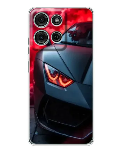 Чехол для Motorola Moto G75 с картинкой «Lamborghini красное сияние»
