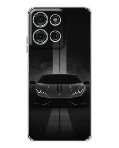 Чехол для Motorola Moto G75 с картинкой «Lamborghini симметрия дорог»