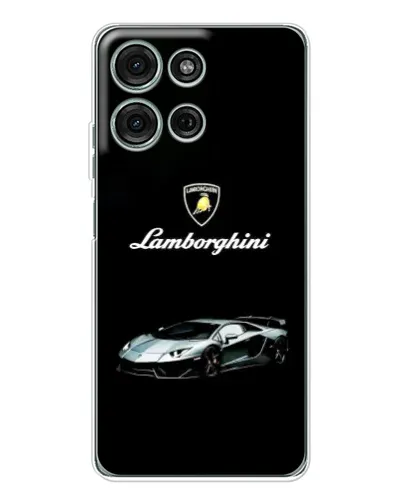 Чехол для Motorola Moto G75 с картинкой «Логотип Lamborghini классика»