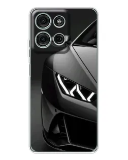 Чехол для Motorola Moto G75 с картинкой «Lamborghini фары детализация»
