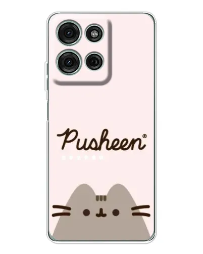 Чехол для Motorola Moto G75 с картинкой «Pusheen логотип»