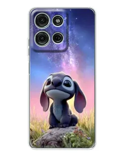 Чехол для Motorola Moto G75 с картинкой «Стич на рассвете»