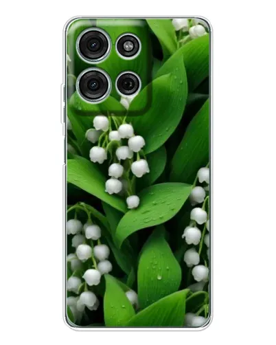 Чехол для Motorola Moto G75 с картинкой «Ландыши в зелени»