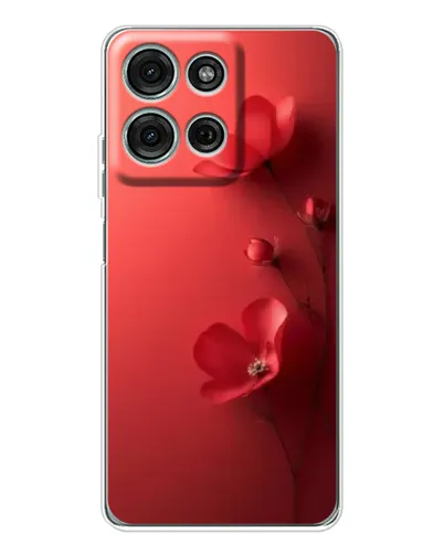 Чехол для Motorola Moto G75 с картинкой «Маковые соцветия»