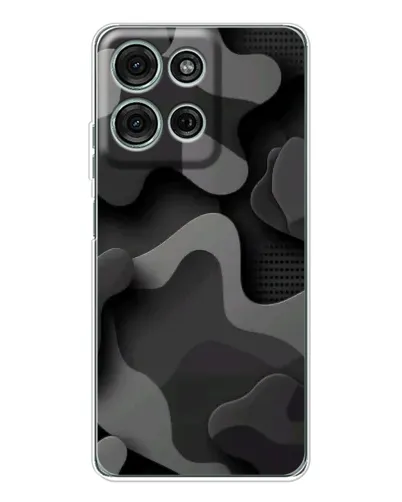Чехол для Motorola Moto G75 с картинкой «Темный абстрактный камуфляж»