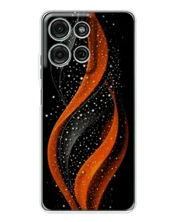Чехол для Motorola Moto G75 с картинкой «Огненная звездная волна»