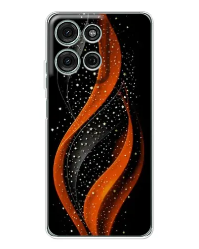 Чехол для Motorola Moto G75 с картинкой «Огненная звездная волна»