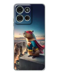 Чехол для Motorola Moto G75 с картинкой «Капи-мен супергерой»