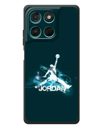 Чехол для Motorola Moto G77 с картинкой «Jordan Blue Fire» Чехол для Motorola Moto G77 с картинкой «Jordan Blue Fire»