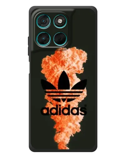 Чехол для Motorola Moto G77 с картинкой «Оранжевый дым Adidas» Чехол для Motorola Moto G77 с картинкой «Оранжевый дым Adidas»