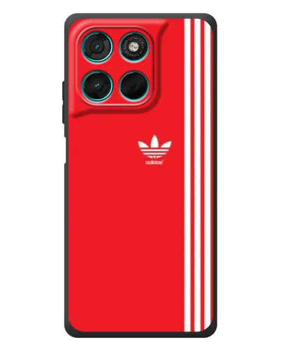 Чехол для Motorola Moto G77 с картинкой «Красный минимализм Adidas» Чехол для Motorola Moto G77 с картинкой «Красный минимализм Adidas»