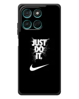 Чехол для Motorola Moto G77 с картинкой «Текстовый принт Nike»