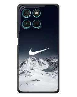 Чехол для Motorola Moto G77 с картинкой «Nike — зимние горы»