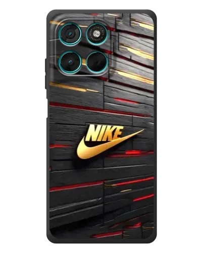 Чехол для Motorola Moto G77 с картинкой «Золотой Nike на металле» Чехол для Motorola Moto G77 с картинкой «Золотой Nike на металле»