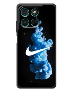 Чехол для Motorola Moto G77 с картинкой «Nike и синий дым»
