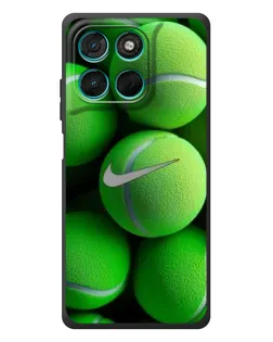 Чехол для Motorola Moto G77 с картинкой «Теннисные мячи Найк»